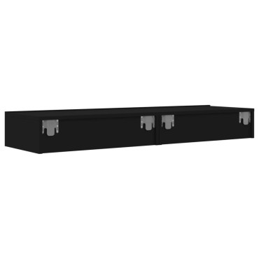 vidaXL Έπιπλα Τηλεόρασης με LED 2 τεμ. Μαύρο 60x35x15,5cm