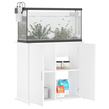 vidaXL Βάση Ενυδρείου Λευκή 81 x 36 x 73 εκ. από Επεξεργασμένο Ξύλο