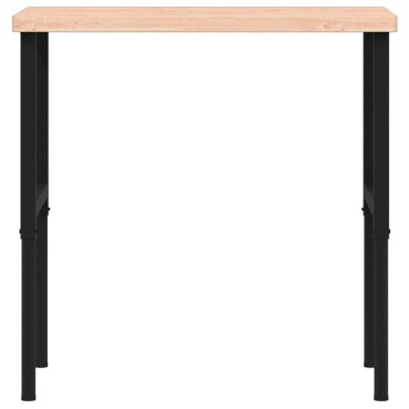 vidaXL Πάγκος Εργασίας Ορθογώνιος 100x60x(73-99,5) εκ Μασίφ Ξύλο Οξιάς