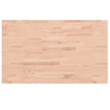 vidaXL Πάγκος Εργασίας Ορθογώνιος 100x60x(73-99,5) εκ Μασίφ Ξύλο Οξιάς