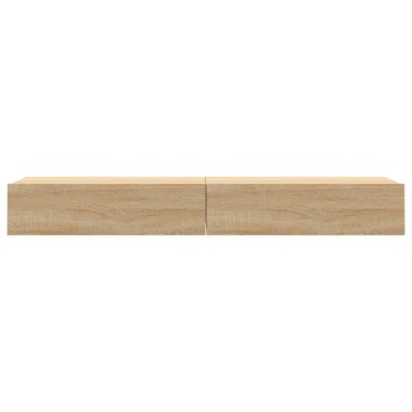vidaXL Έπιπλα Τηλεόρασης με LED 2 τεμ. Sonoma Δρυς 60x35x15,5cm