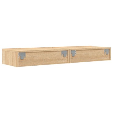 vidaXL Έπιπλα Τηλεόρασης με LED 2 τεμ. Sonoma Δρυς 60x35x15,5cm
