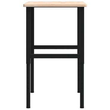 vidaXL Πάγκος Εργασίας Ορθογώνιος 100x60x(71,5-98) εκ Μασίφ Ξύλο Δρυός