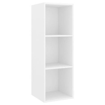 vidaXL Έπιπλο Τηλεόρασης Κρεμαστό Λευκό 37x37x107cm από Επεξ. Ξύλο