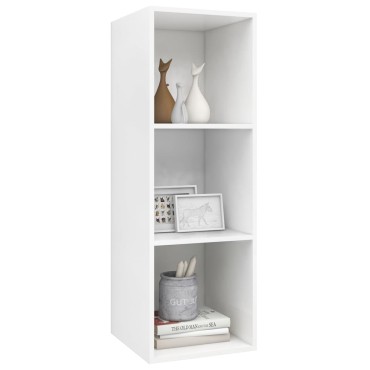 vidaXL Έπιπλο Τηλεόρασης Κρεμαστό Λευκό 37x37x107cm από Επεξ. Ξύλο