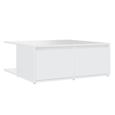 vidaXL Τραπεζάκι Σαλονιού Λευκό 80x80x31cm από Επεξ. Ξύλο 1 τεμ.