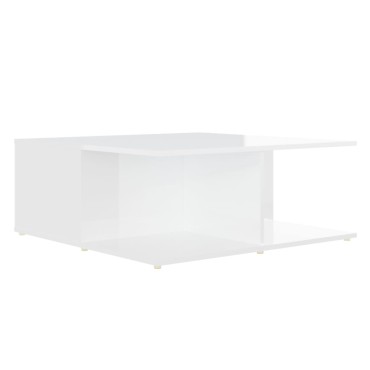vidaXL Τραπεζάκι Σαλονιού Λευκό 80x80x31cm από Επεξ. Ξύλο 1 τεμ.