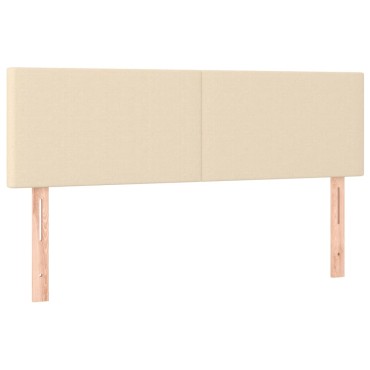 vidaXL Κεφαλάρια Κρεβατιού 2 τεμ. Κρεμ 72x5x78/88cm Υφασμάτινα