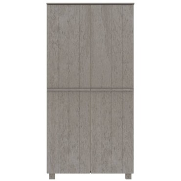 vidaXL Ντουλάπα HAMAR Αν. Γκρι 89x50x180cm από Μασίφ Ξύλο Πεύκου 1 τεμ.
