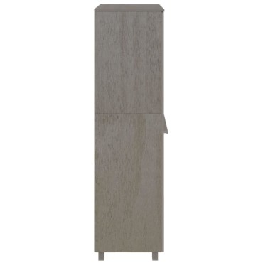 vidaXL Ντουλάπα HAMAR Αν. Γκρι 89x50x180cm από Μασίφ Ξύλο Πεύκου 1 τεμ.