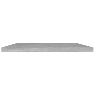 vidaXL Ράφια Βιβλιοθήκης 4 τεμ. Γκρι Σκυροδ. 100x20x1,5cm Επεξ. Ξύλο