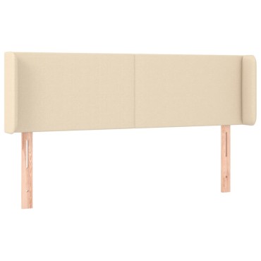 vidaXL Κεφαλάρι με Πτερύγια Κρεμ 147x16x78/88cm Υφασμάτινο 1 τεμ.