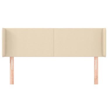 vidaXL Κεφαλάρι με Πτερύγια Κρεμ 147x16x78/88cm Υφασμάτινο 1 τεμ.