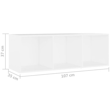 vidaXL Έπιπλα Τηλεόρασης 3 τεμ. Λευκά 107x35x37cm Μοριοσανίδα