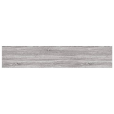 vidaXL Ράφια Τοίχου 4 τεμ. Γκρι Sonoma 100x20x1,5cm Επεξεργ. Ξύλο