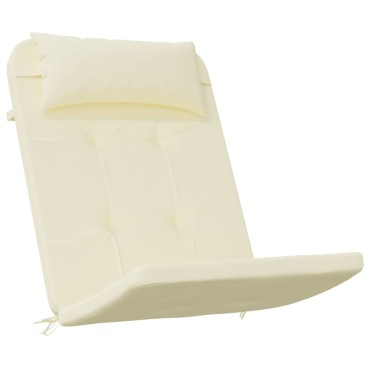 vidaXL Μαξιλάρια Καρέκλας Adirondack 2 τεμ. Κρεμ από Ύφασμα Oxford 126x58x4,5cm