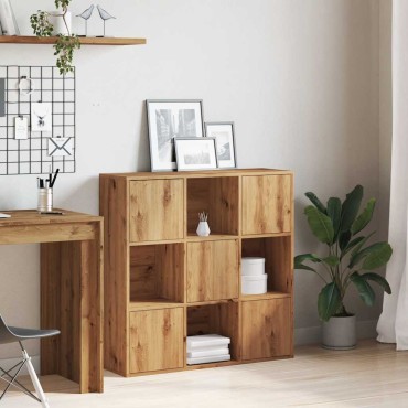 vidaXL Βιβλιοθήκη Τεχνίτης Δρυς 90x28x90cm Επεξεργασμένο Ξύλο 1 τεμ.