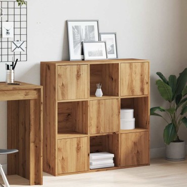 vidaXL Βιβλιοθήκη Τεχνίτης Δρυς 90x28x90cm Επεξεργασμένο Ξύλο 1 τεμ.