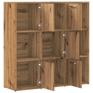 vidaXL Βιβλιοθήκη Τεχνίτης Δρυς 90x28x90cm Επεξεργασμένο Ξύλο 1 τεμ.