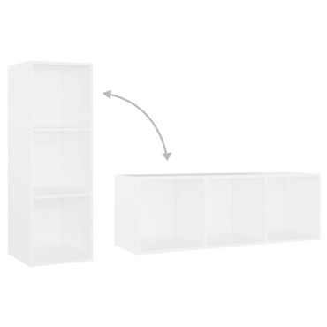 vidaXL Έπιπλο Τηλεόρασης Λευκό 107x35x37cm Μοριοσανίδα