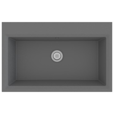 vidaXL νεροχύτης κουζίνας Γκρι 790x500x193 εκ Γρανίτης