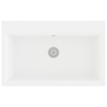vidaXL Νεροχύτης Κουζίνας Λευκό 790x500x193 εκ Γρανίτης