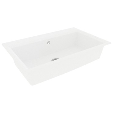 vidaXL Νεροχύτης Κουζίνας Λευκό 790x500x193 εκ Γρανίτης