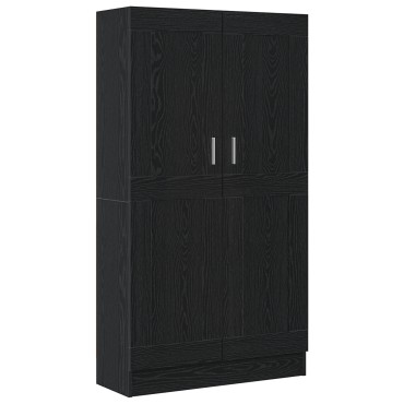 vidaXL Βιβλιοθήκες 2 τεμ. Μαύρο Δρυς 165x30,5x150cm Επεξεργασμένο ξύλο