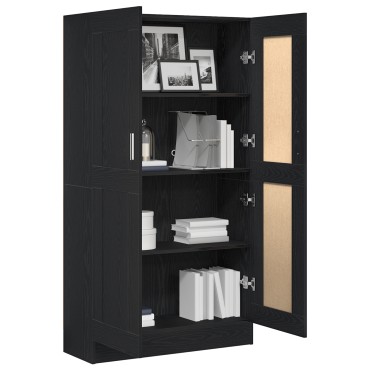vidaXL Βιβλιοθήκες 2 τεμ. Μαύρο Δρυς 165x30,5x150cm Επεξεργασμένο ξύλο