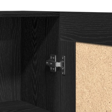 vidaXL Βιβλιοθήκες 2 τεμ. Μαύρο Δρυς 165x30,5x150cm Επεξεργασμένο ξύλο