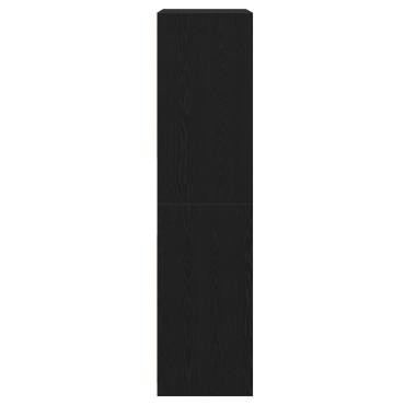 vidaXL Ντουλάπα Μαύρο Δρυς 100x50x200cm Επεξεργασμένο Ξύλο 1 τεμ.