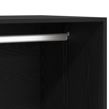 vidaXL Ντουλάπα Μαύρο Δρυς 100x50x200cm Επεξεργασμένο Ξύλο 1 τεμ.