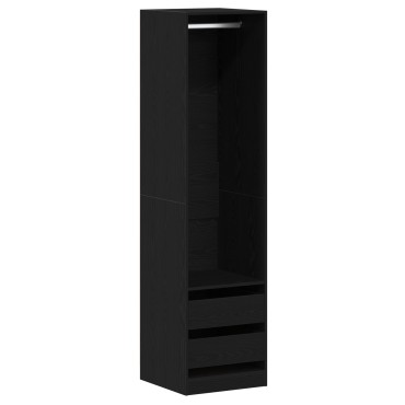 vidaXL Ντουλάπα Μαύρη Δρυς 50x50x200cm από Επεξεργασμένο Ξύλο 1 τεμ.