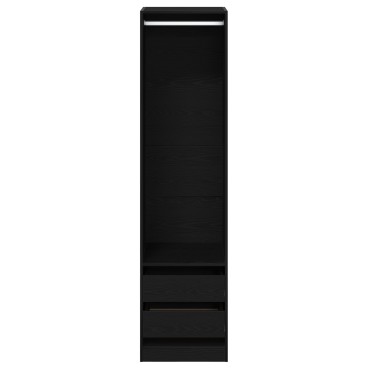 vidaXL Ντουλάπα Μαύρη Δρυς 50x50x200cm από Επεξεργασμένο Ξύλο 1 τεμ.