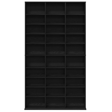 vidaXL Ντουλάπι CD Μαύρο Δρυς 101x23x177,5cm από Συνθετικό Ξύλο 1 τεμ.
