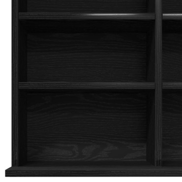 vidaXL Ντουλάπι CD Μαύρο Δρυς 101x23x177,5cm από Συνθετικό Ξύλο 1 τεμ.