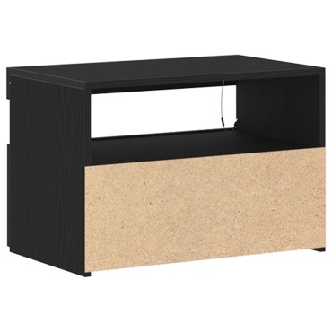 vidaXL Κομοδίνο Μαύρη Οξυά 60x35x40cm Επεξεργασμένο Ξύλο 1 τεμ.
