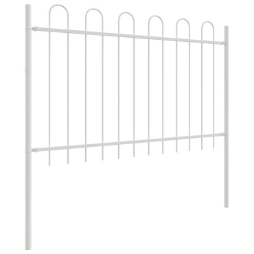 vidaXL Φράκτης Κήπου με Καπέλο Λευκό 8,5x0,8 μ 170x3.4x130cm