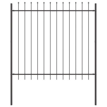 Φράχτης vidaXL με Πιθαράκι Γκρι 15,3x1,5 μ Ατσάλι 170x3.4x200 cm
