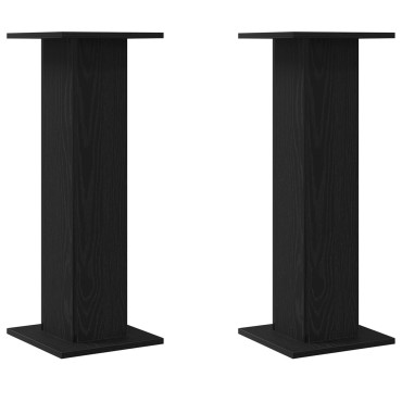 vidaXL Βάση φυτών 2 τμχ. Μαύρη Οξυά 30 x 30 x 80 cm Επεξεργασμένο ξύλο