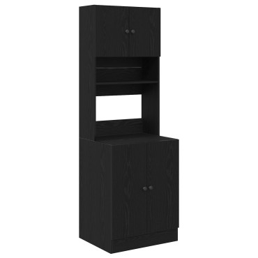 vidaXL Ντουλάπι Κουζίνας Μαύρη Καστανιά 60x50x180cm Επεξεργασμένο Ξύλο 1 τεμ.