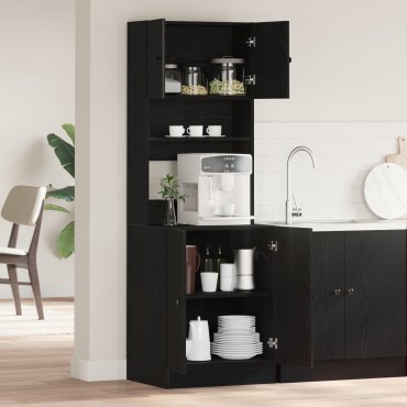 vidaXL Ντουλάπι Κουζίνας Μαύρη Καστανιά 60x50x180cm Επεξεργασμένο Ξύλο 1 τεμ.