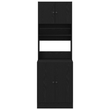 vidaXL Ντουλάπι Κουζίνας Μαύρη Καστανιά 60x50x180cm Επεξεργασμένο Ξύλο 1 τεμ.