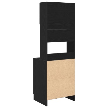 vidaXL Ντουλάπι Κουζίνας Μαύρη Καστανιά 60x50x180cm Επεξεργασμένο Ξύλο 1 τεμ.