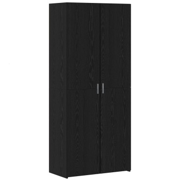 vidaXL Highboard Μπουφές Μαύρος Δρυός 40x42.5x185cm Επεξεργασμένου Ξύλου 1 τεμ.