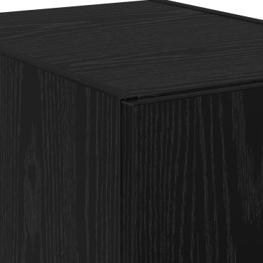 vidaXL Highboard Μπουφές Μαύρος Δρυός 40x42.5x185cm Επεξεργασμένου Ξύλου 1 τεμ.