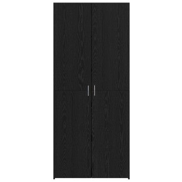 vidaXL Highboard Μπουφές Μαύρος Δρυός 40x42.5x185cm Επεξεργασμένου Ξύλου 1 τεμ.