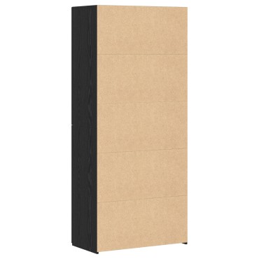 vidaXL Highboard Μπουφές Μαύρος Δρυός 40x42.5x185cm Επεξεργασμένου Ξύλου 1 τεμ.