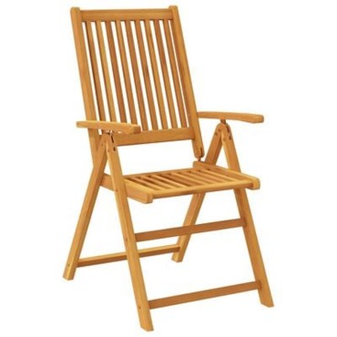 vidaXL Σέτ φαγητού για κήπο 9 τεμ. Καφέ Στερεό Ξύλο Ακακίας 200x100x74cm