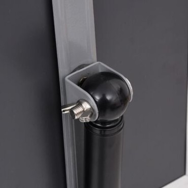 vidaXL Βάσεις Αφισών 2 τμχ. Μαύρο 45 x 32,7 x 108 εκ. Αλουμίνιο
